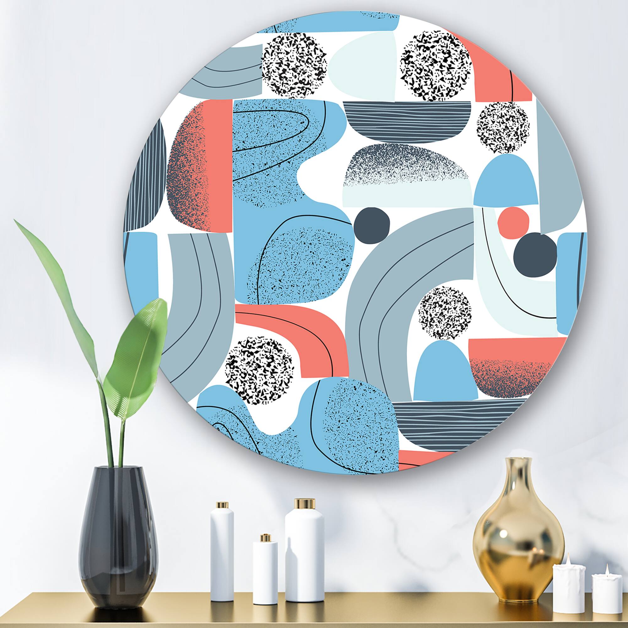Designart - Retro Shapes With Abstract Suns and Moons II